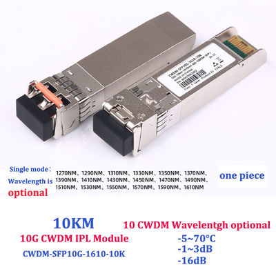 SFP10G 10 Gigabit Fiber Transceiver CWDM Color Light Optical Module 1270-1610nm